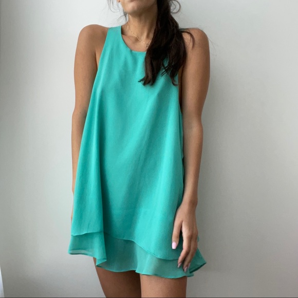Millau Turquoise Mini Dress - Picture 2 of 6